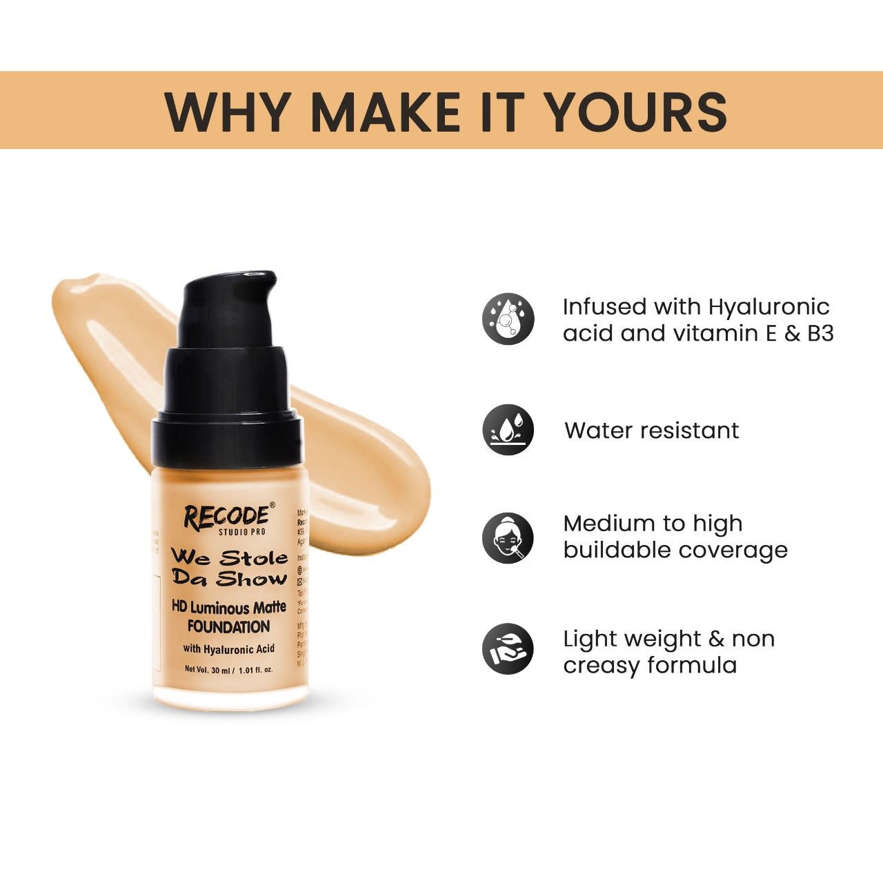 04 HD Luminous Matte Foundation 30 ML 04 Hindustan