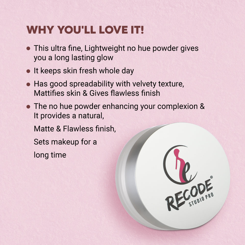 Recode No Hue Matte Setting Powder - 12 G