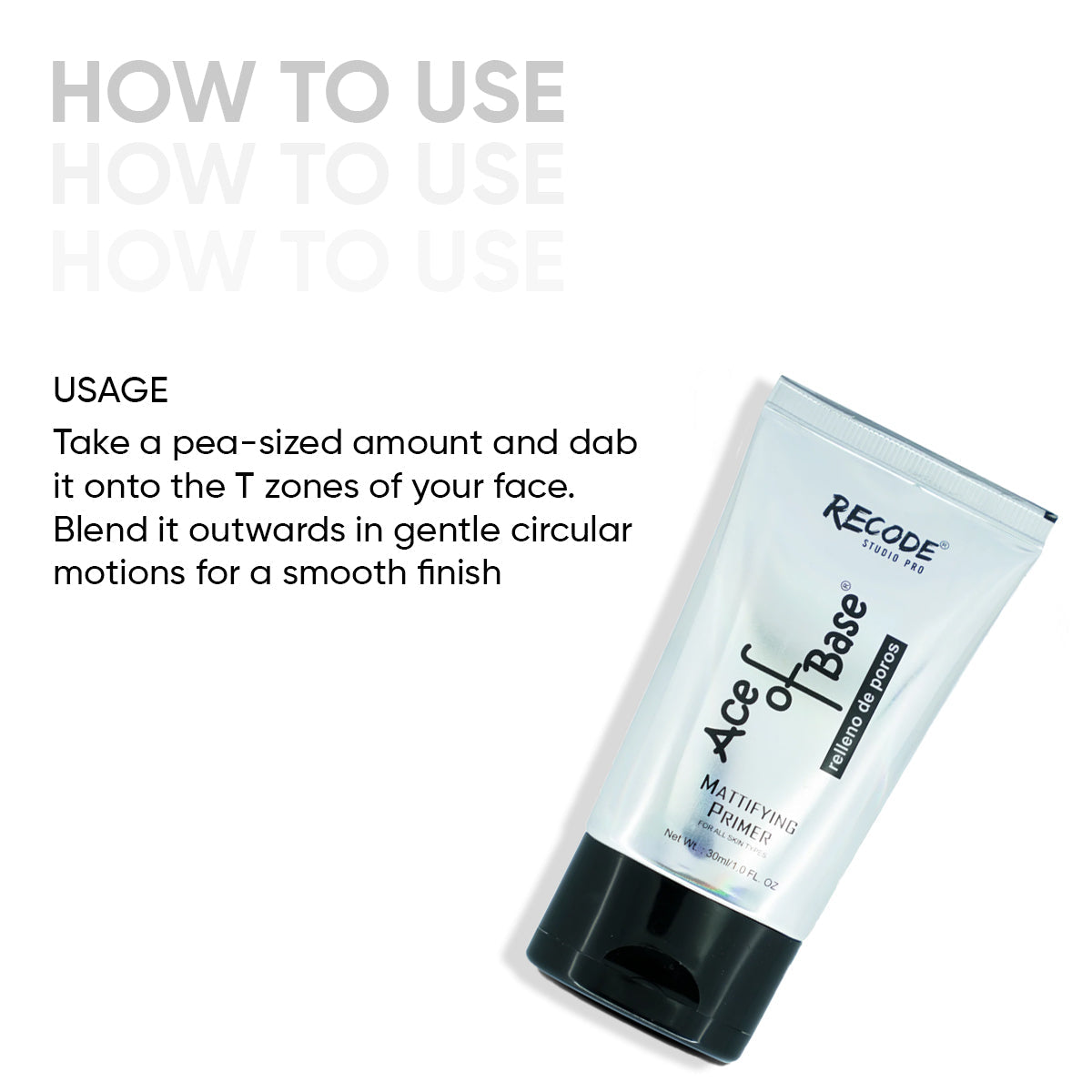 Recode Makeup Primer 30 ML for Oily Skin & Dry Skin - Ace Of Base Primer