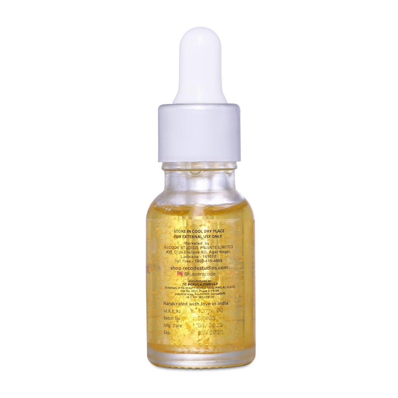 Recode Rose Gold Beauty Oil for Face 15 ML