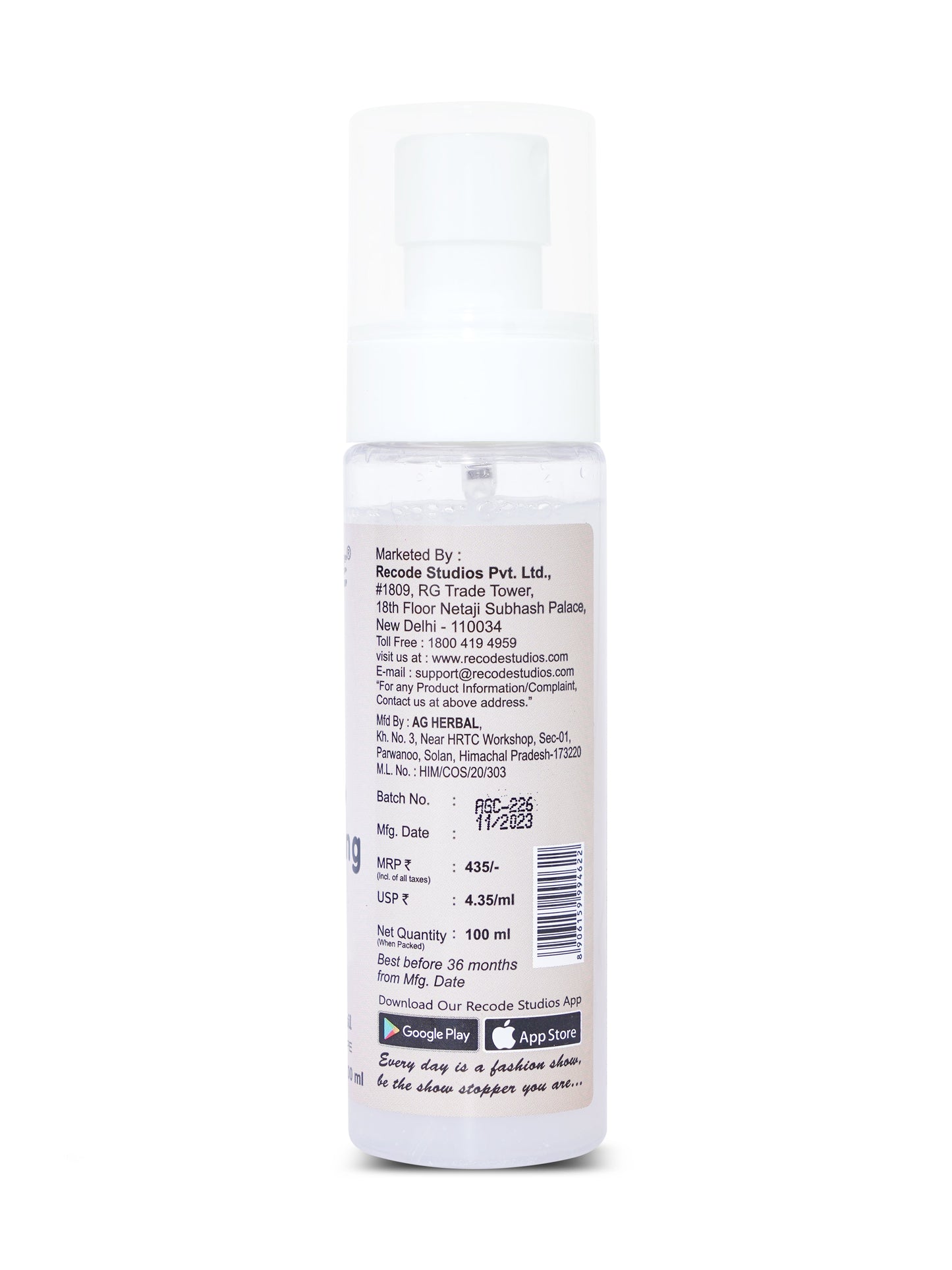 Refreshing Face Mist with Oats & Potato Extract for Oily Skin -100 ML