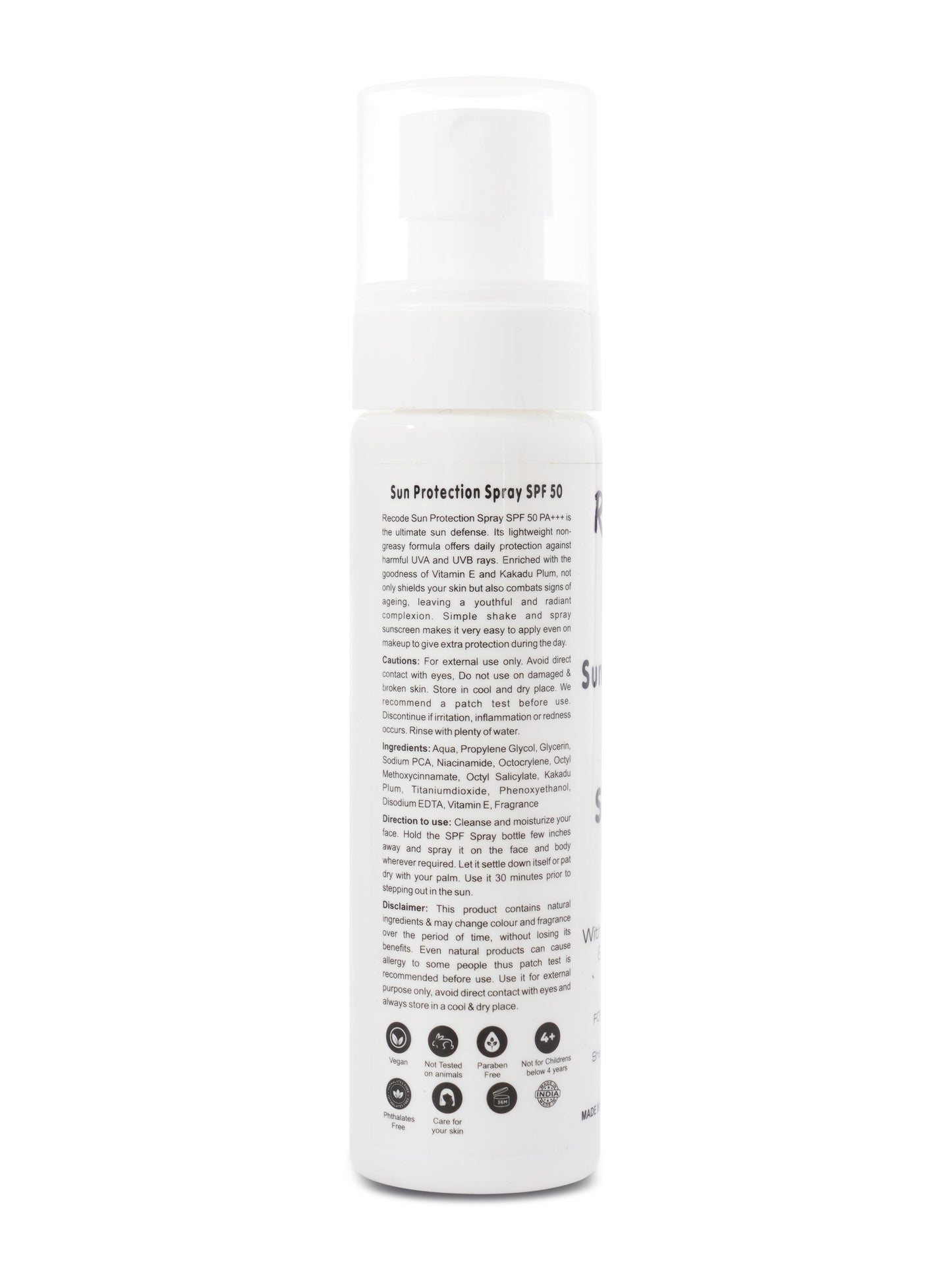 Recode Sun Protection Face Spray SPF50 PA+++ - 100 ML