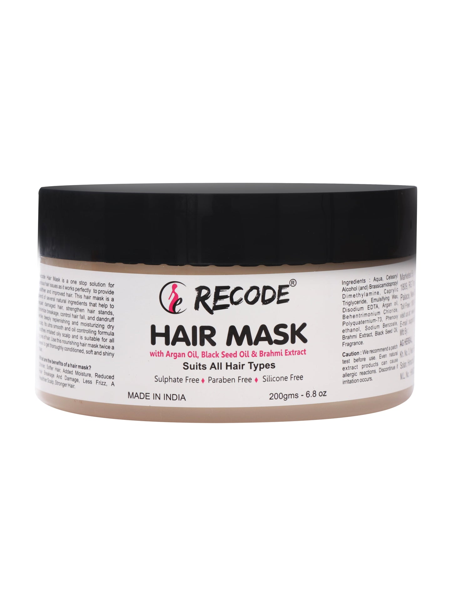 Recode Sulphate Free Hair Mask for All Hair Types - 200 gms